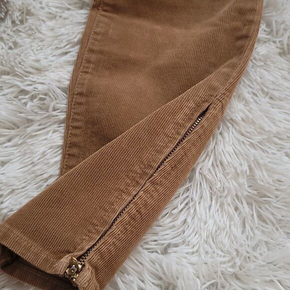 JCrew Tan Skinny Zipper Ankle Corduroy Skinny Pants Ladies Size 24 - Picture 2 of 7